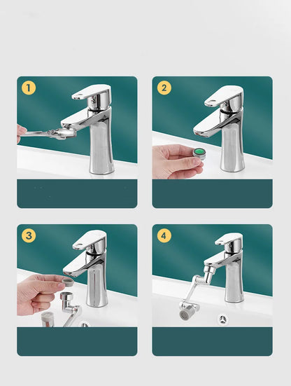 Mechanical arm universal faucet 1080 degree faucet bathroom basin faucet bubbler single gear dual gear optional