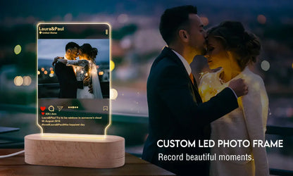 Personalized 3D Photo Lamp Custom Photo And Text Customized Valentine&