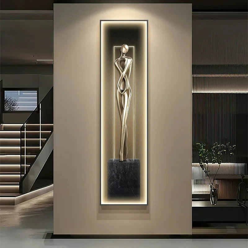 2024 New Modern Abstract Figure Glow Interior Painting Free Shipping Living Room Dining Room Kitchen Home Wall Decor Lamp Art