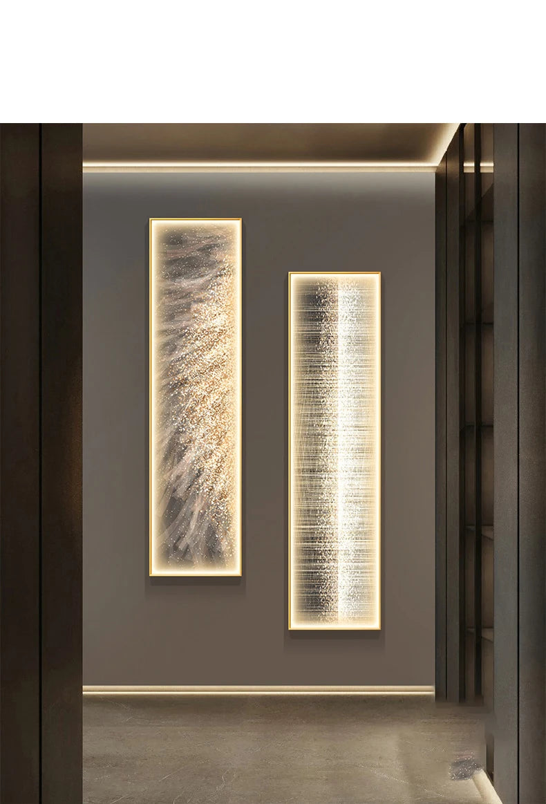 Modern Vertical Bar Abstract Luminous Interior Painting Led Wall Lamp Interior Lighting For Living Room Bedroom ClosetDecoration