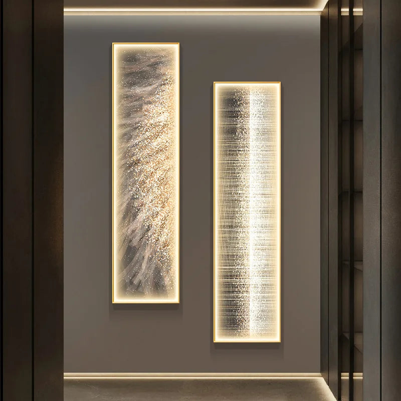 Modern Vertical Bar Abstract Luminous Interior Painting Led Wall Lamp Interior Lighting For Living Room Bedroom ClosetDecoration