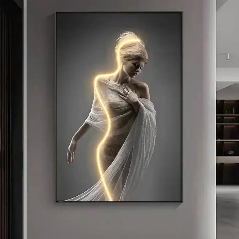 Modern Art Character Luminous Interior Painting LED Wall Lamp For Entrance Living Room Bedroom Bedside Decoration CX186DS