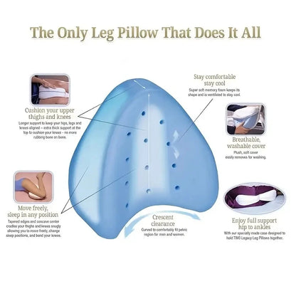 Memory Cotton Bed Leg Pillow for Sleeping Knee Cushion for Sleeping Suitable for Relieving Leg Back Knee Pain Backache Relief