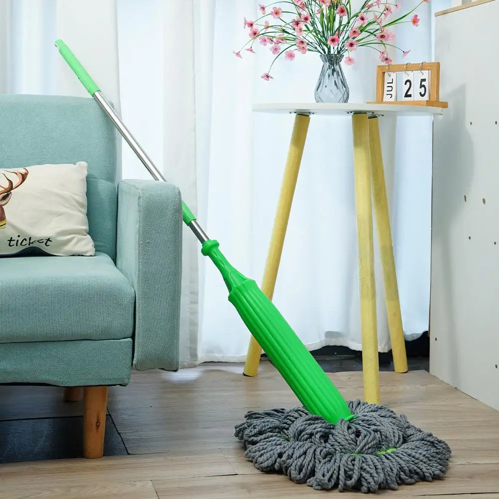 Floor Washing Mop Squeeze Household Cleaning Floor Wash Wet Mop for Floor Cleaning Fiber Absorbent Mop 2 in 1 Dehydrated Mop