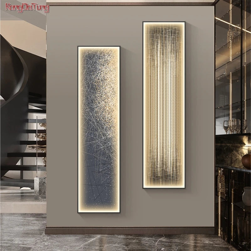 Modern Vertical Bar Abstract Luminous Interior Painting Led Wall Lamp Interior Lighting For Living Room Bedroom ClosetDecoration