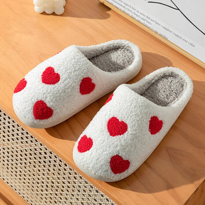 Women Slippers Fashion Little Heart Funny Love Shoes for Gift Mules Fuzzy Comfy Soft Sole Bedroom Slides Ladies Home Shoes