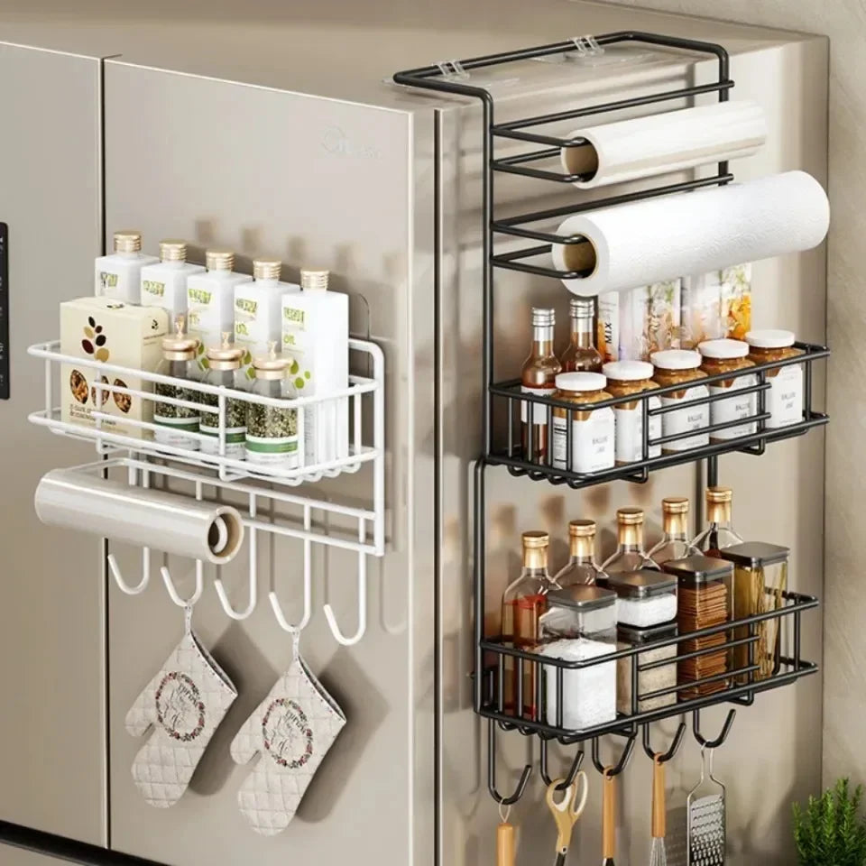 Refrigerator Storage Shelf For Kitchen Rack Refrigerator Wall Side Hanging Storage Rack Kitchen Fridge Shelfs Spice Organizer