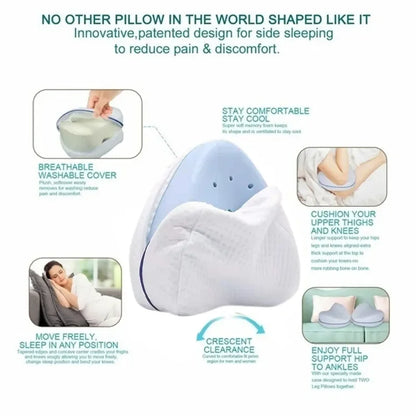 Memory Cotton Bed Leg Pillow for Sleeping Knee Cushion for Sleeping Suitable for Relieving Leg Back Knee Pain Backache Relief