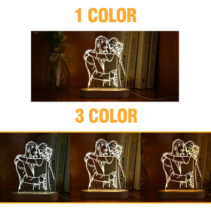 Personalized 3D Photo Lamp Custom Photo And Text Customized Valentine&