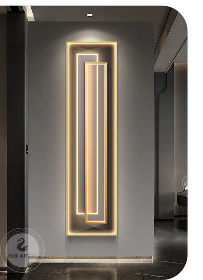 Modern Creative Art Decorative Painting Light Led Hanging Painting Light Simple Vertical Long Living Room Corridor Mural E27