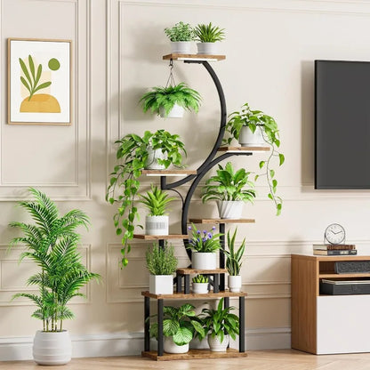 Plant Stand Indoor with Grow Lights,8 Tiered Indoor Plant Shelf,62&quot;Tall Plant Stand for Indoor Multiple