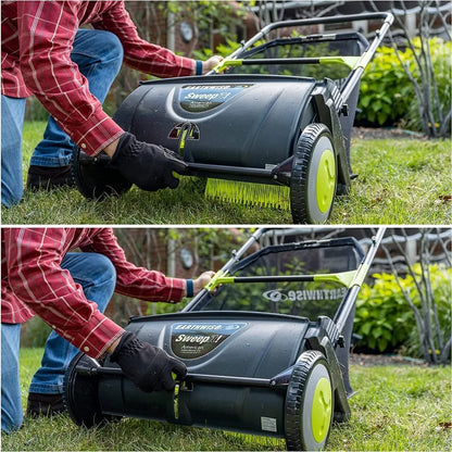 Easy Push Leaf &amp; Grass Lawn Sweeper