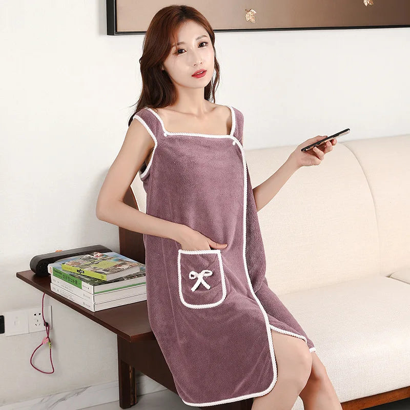 Womens Bath Towels Girls Wearable 150*75Cm Fast Drying Bathing Beach Spa Bathrobes Wash Clothing, Shower Bath And Gym Towel