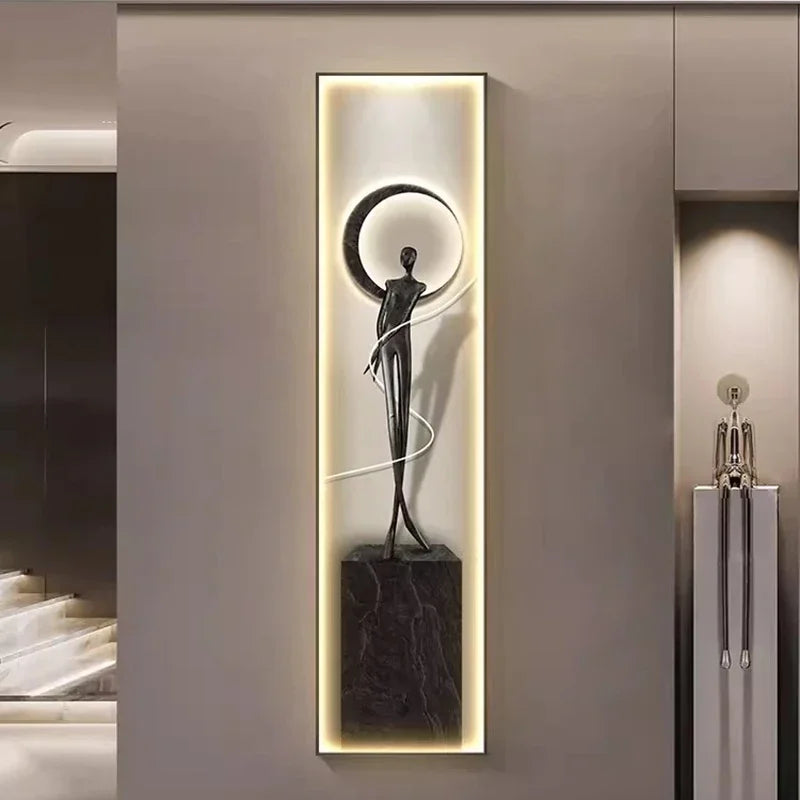 Modern Luxury Entrance Decoration Painting Abstract Figure Corridor Hanging  Painting Model  Room Mural Painting  Advanced Sense