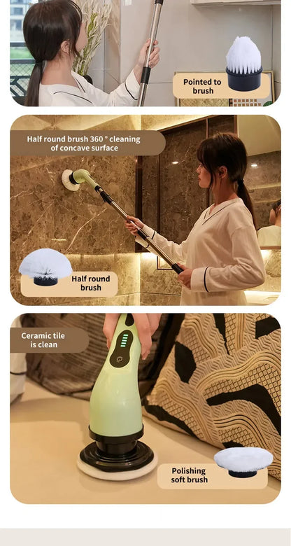 Wireless Electric Cleaning Brush Bathroom Window Kitchen Automotive Multifunctional Household Rotating Cleaning Machine