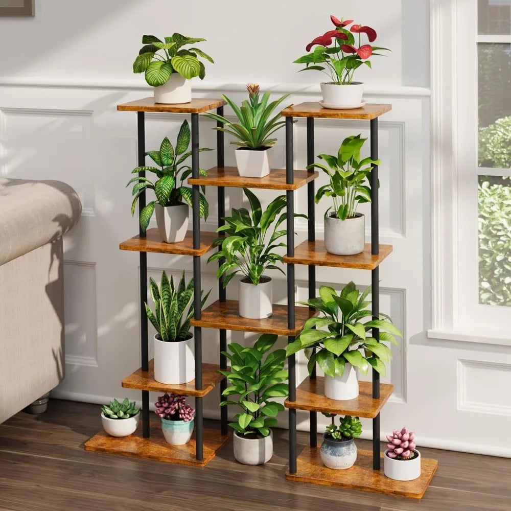 Plant Stand Indoor with Grow Lights, 6 Tiered Metal Plant Shelf, 40&quot; Tall Plant Stand for Indoor Multiple, Corner