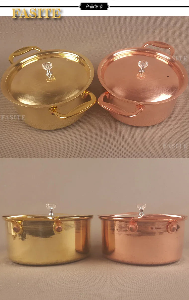 Pure Copper Small Hot Pot For One Person Cooking Induction Cooker Soup Pot with Lid 17cm Easy To Clean Single Serving Pot Best