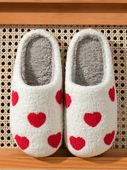 Women Slippers Fashion Little Heart Funny Love Shoes for Gift Mules Fuzzy Comfy Soft Sole Bedroom Slides Ladies Home Shoes