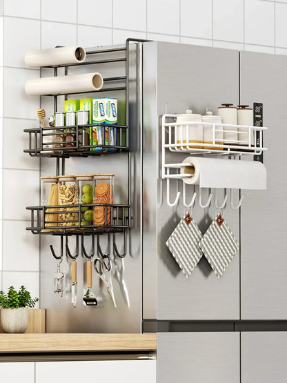 Refrigerator Storage Shelf For Kitchen Rack Refrigerator Wall Side Hanging Storage Rack Kitchen Fridge Shelfs Spice Organizer