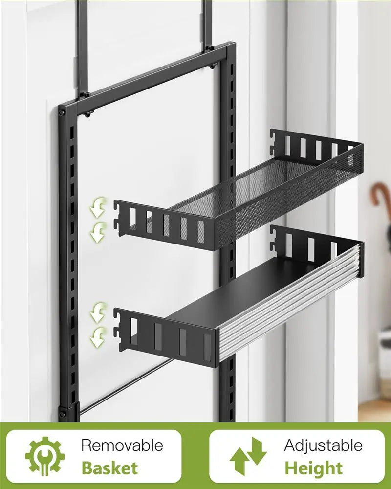 6 Tier Over The Door Pantry Organizer Hanging Spice Rack Home Storage Shelf Hanging Wall Mounted For Kitchen Bathroom Bedroom