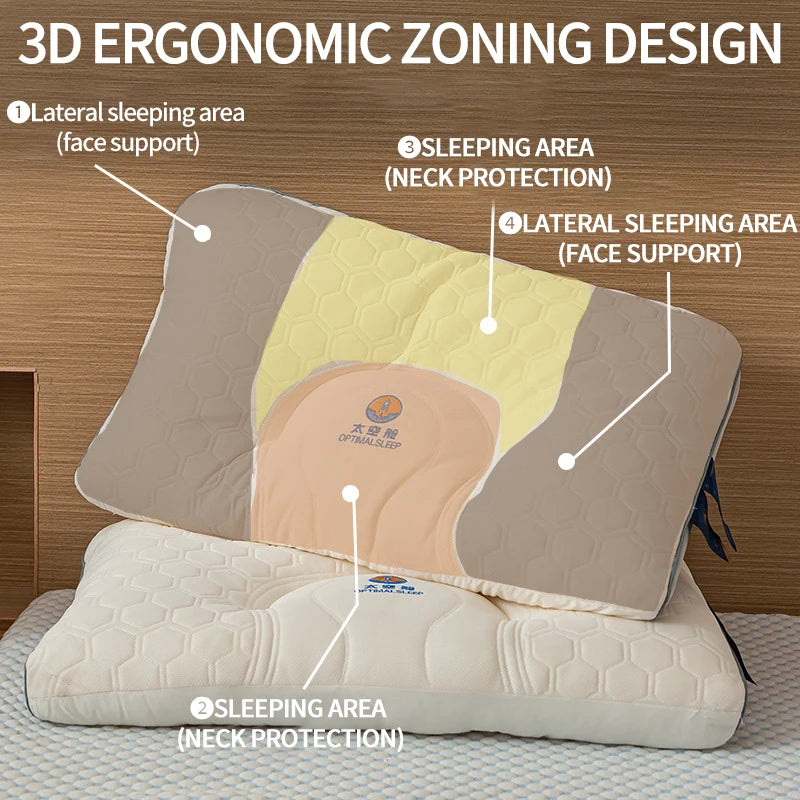 Latex Pillows for Sleeping Natural Rubber Cervical Spine Pillows To Help Sleep Orthopedic Neck Pain Pillow Travesseiro 베개