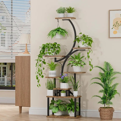 Plant Stand Indoor with Grow Lights,8 Tiered Indoor Plant Shelf,62&quot;Tall Plant Stand for Indoor Multiple