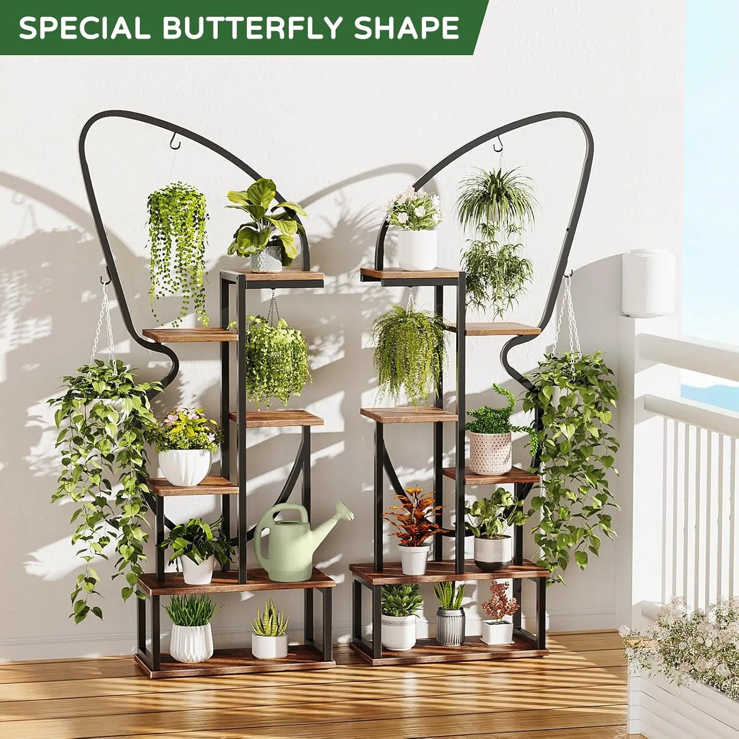 6 Tier Plant Stand Butterfly-Shaped