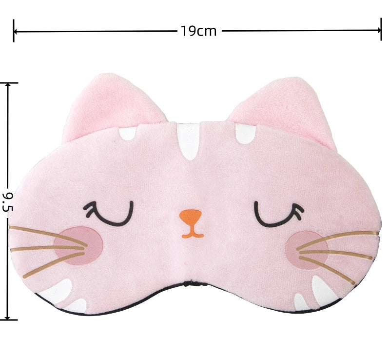 Sleeping Mask Sleeping Blindfold Soft Plush Eye Masks Cute Cat Eye Cover Plush Mask Eyepatch Nap Health Eye Cover