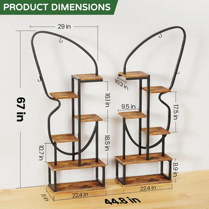 6 Tier Plant Stand Butterfly-Shaped