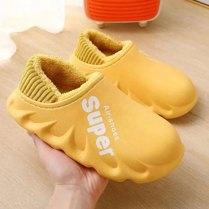 Eyriphy Women Winter Warm Slippers Fuzzy Soft Sole Waterproof Slides Non-Slips Fur Sports Shoes Plush Comfortable Outdoor Slides