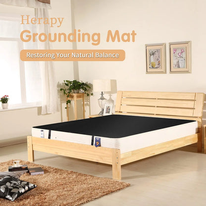 MAXSHARER Grounding Leather Mattress Grounding sleep mat Conductive Leather Earthing mattress pad for Better Sleep Reduce Stress