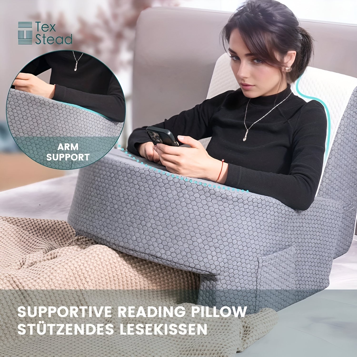 The Ultimate Reading Pillow: Unmatched Comfort for Relaxation &amp; arm Support!