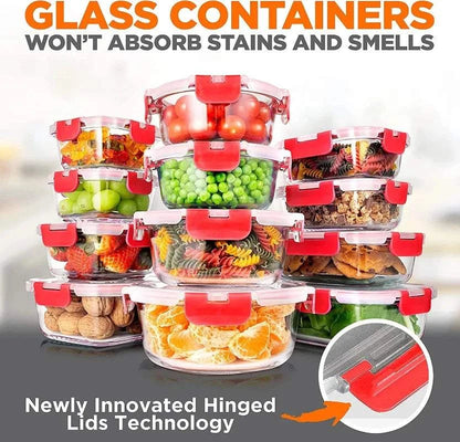 24-Piece Food Glass Storage Containers